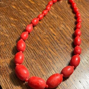 Classic Red Bead Necklace for Women